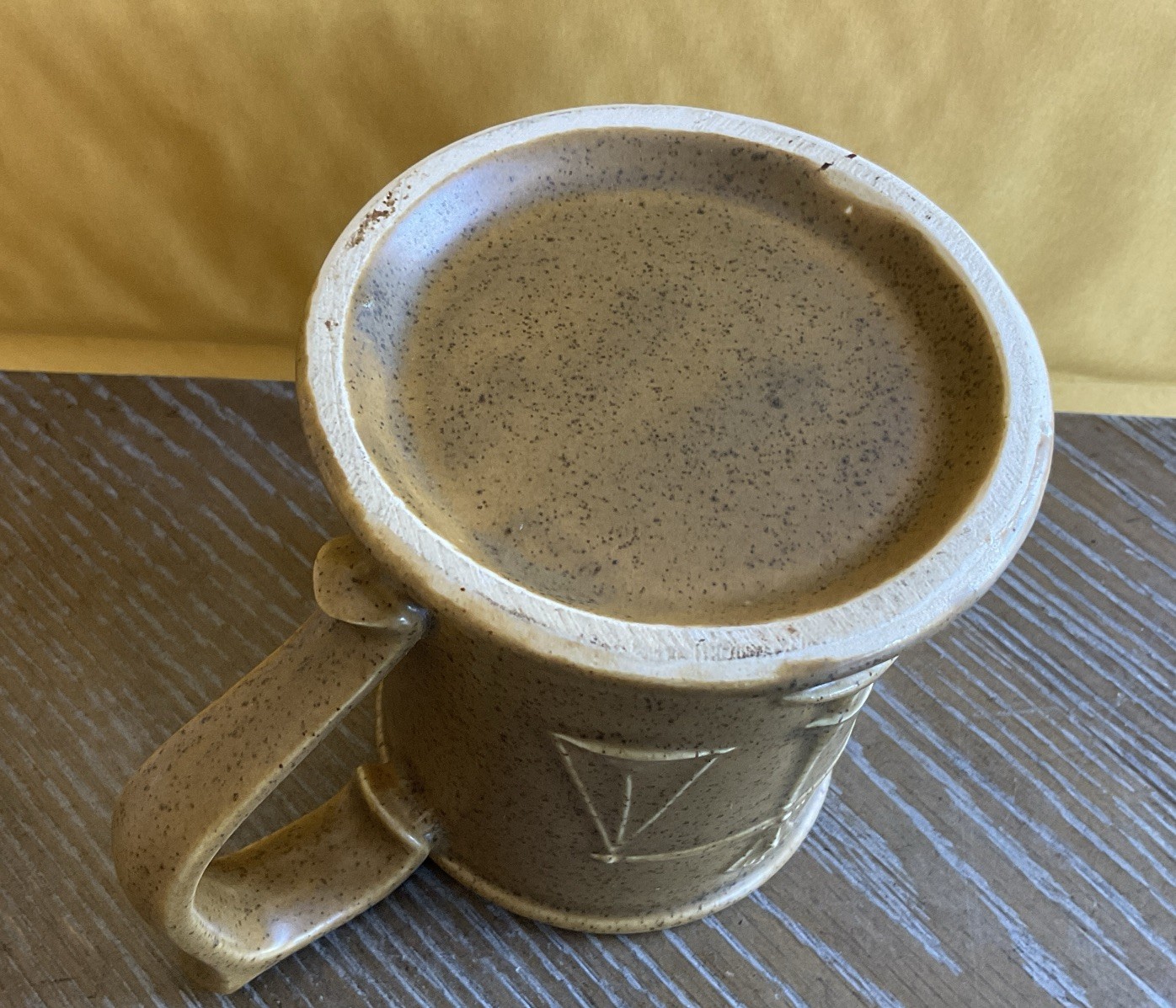 Vintage “PHARMACIST” Brown Speckled/Embossed Scales & Rx Mortar&Pestle Mug