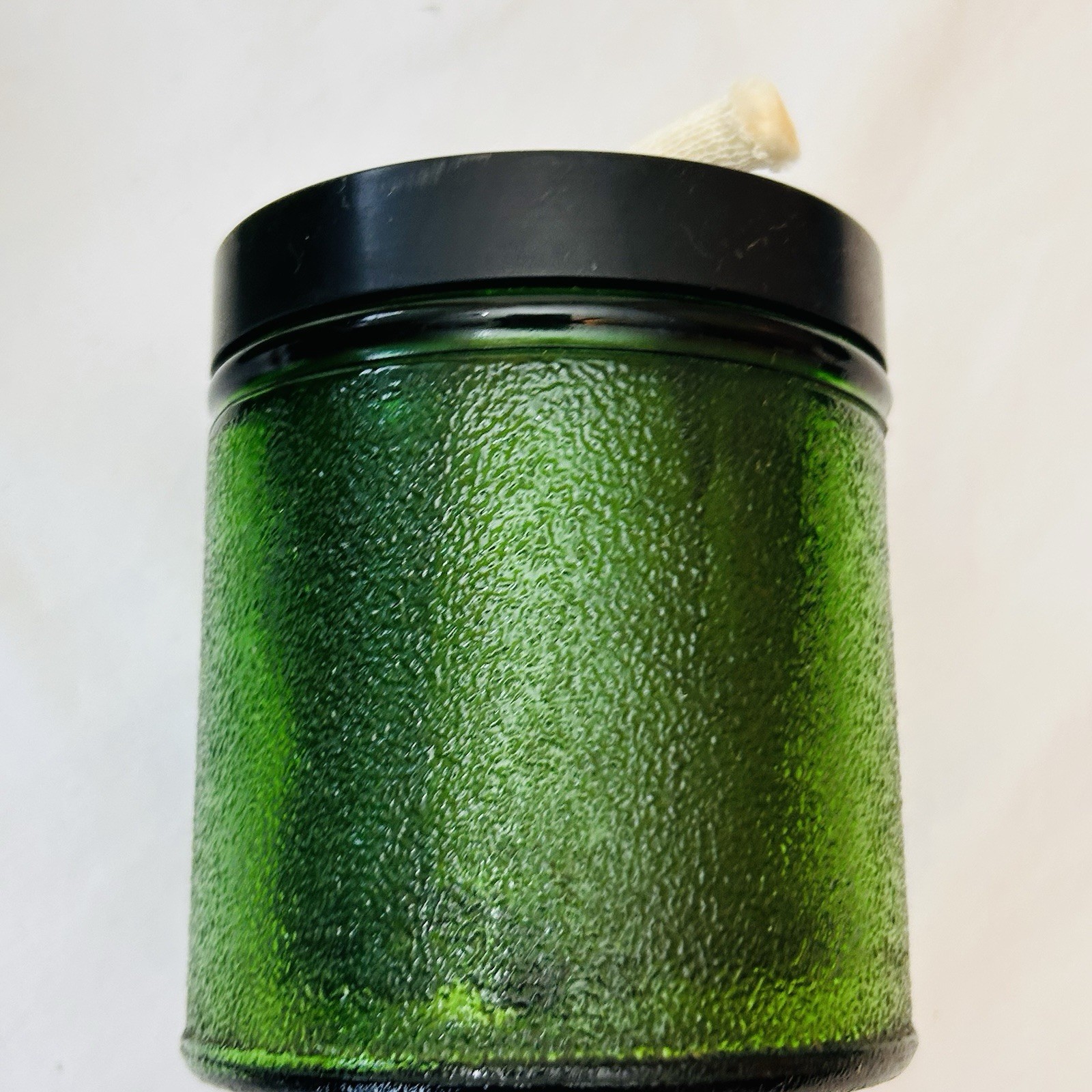 VTG Vibroflex Dental Gauze Dispenser Glass Apothecary Jar Emerald Green Textured