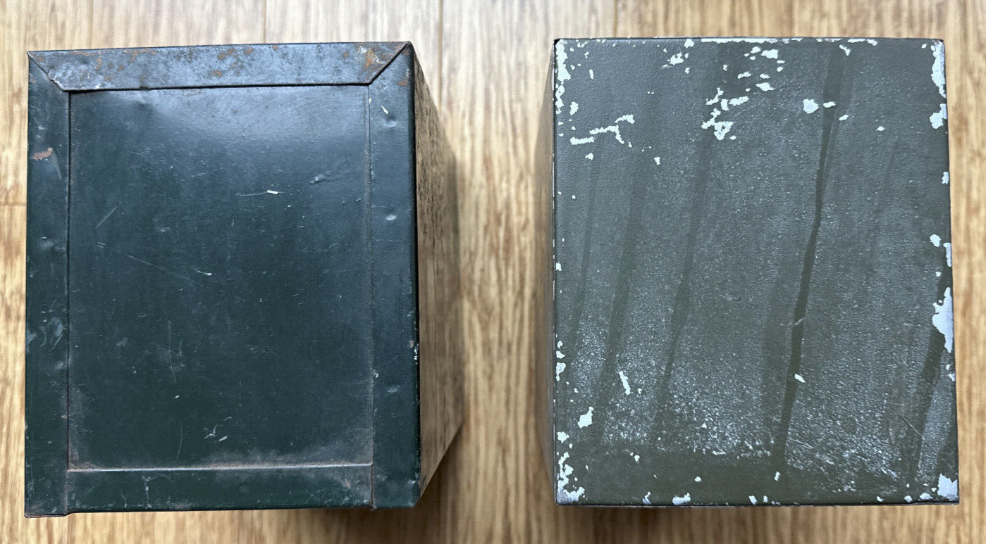 Vintage Phillips Metal File Pharmacy Prescription Box – two