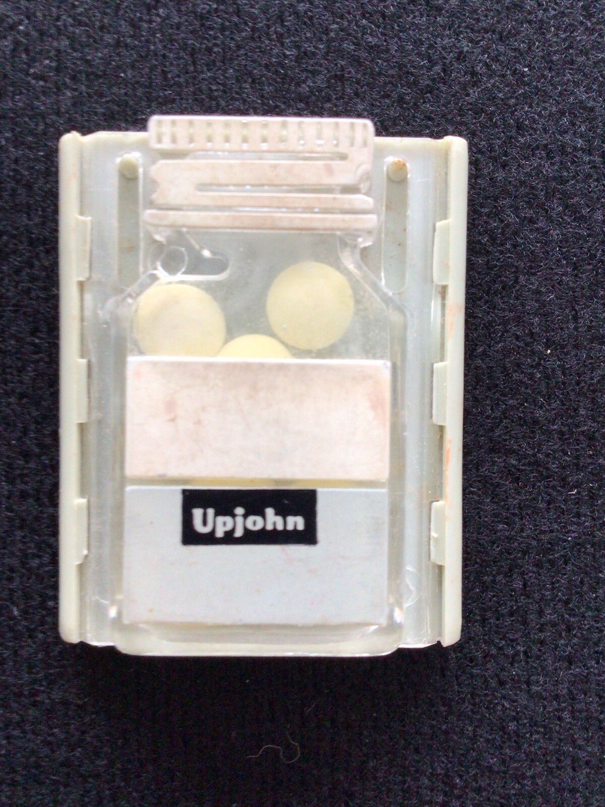 Rare Vintage Upjohn Pharmaceuticals Sample Pill Dispenser
