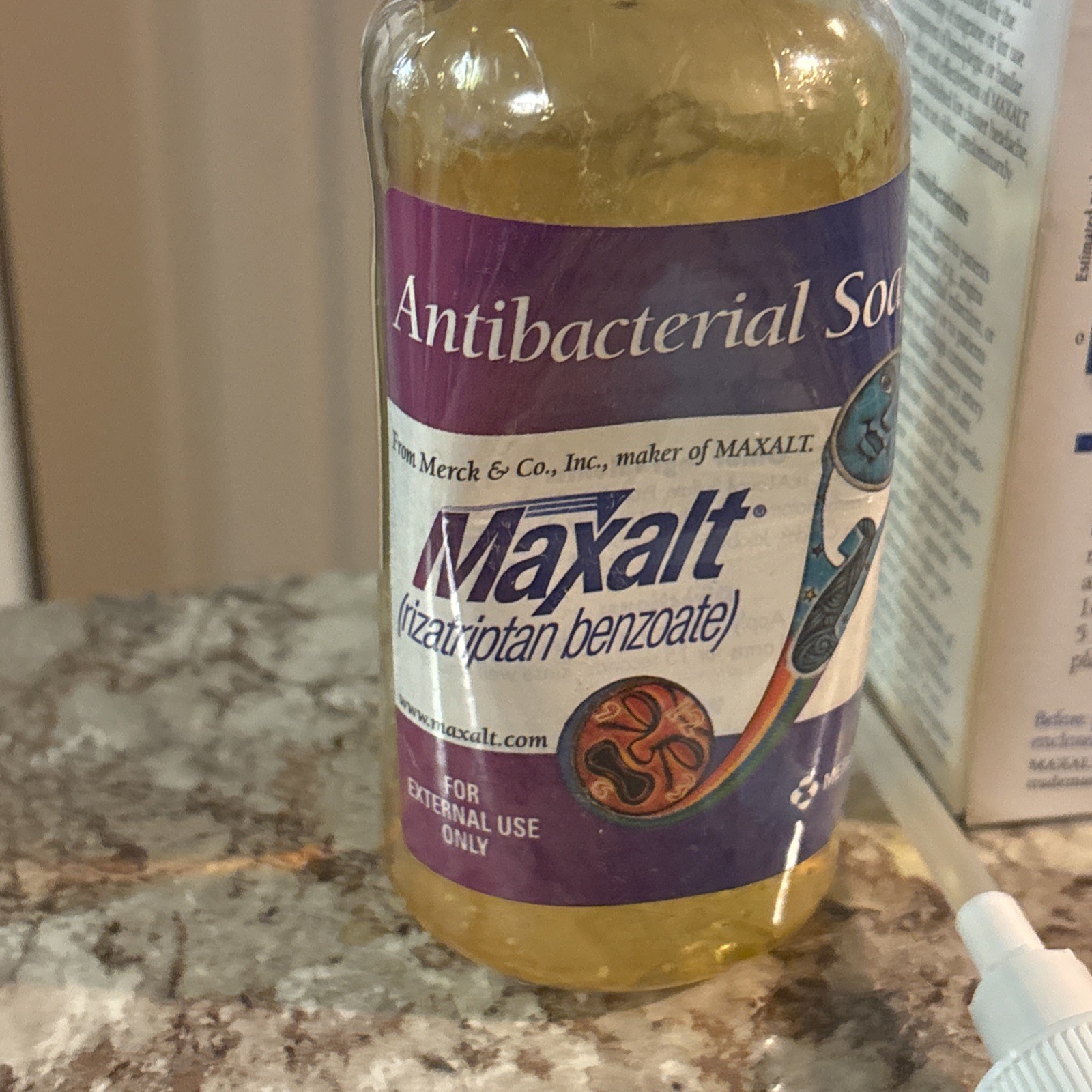 Merck Maxalt Rizatriptan Benzonate Pharmaceutical Drug Rep Hand Soap W/Pump New