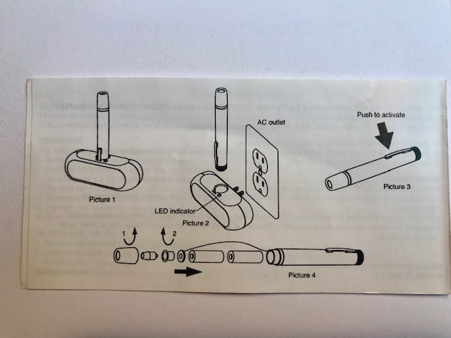 Rhinocort Aqua Rechargeable Pen Light – New in Box – Batteries included