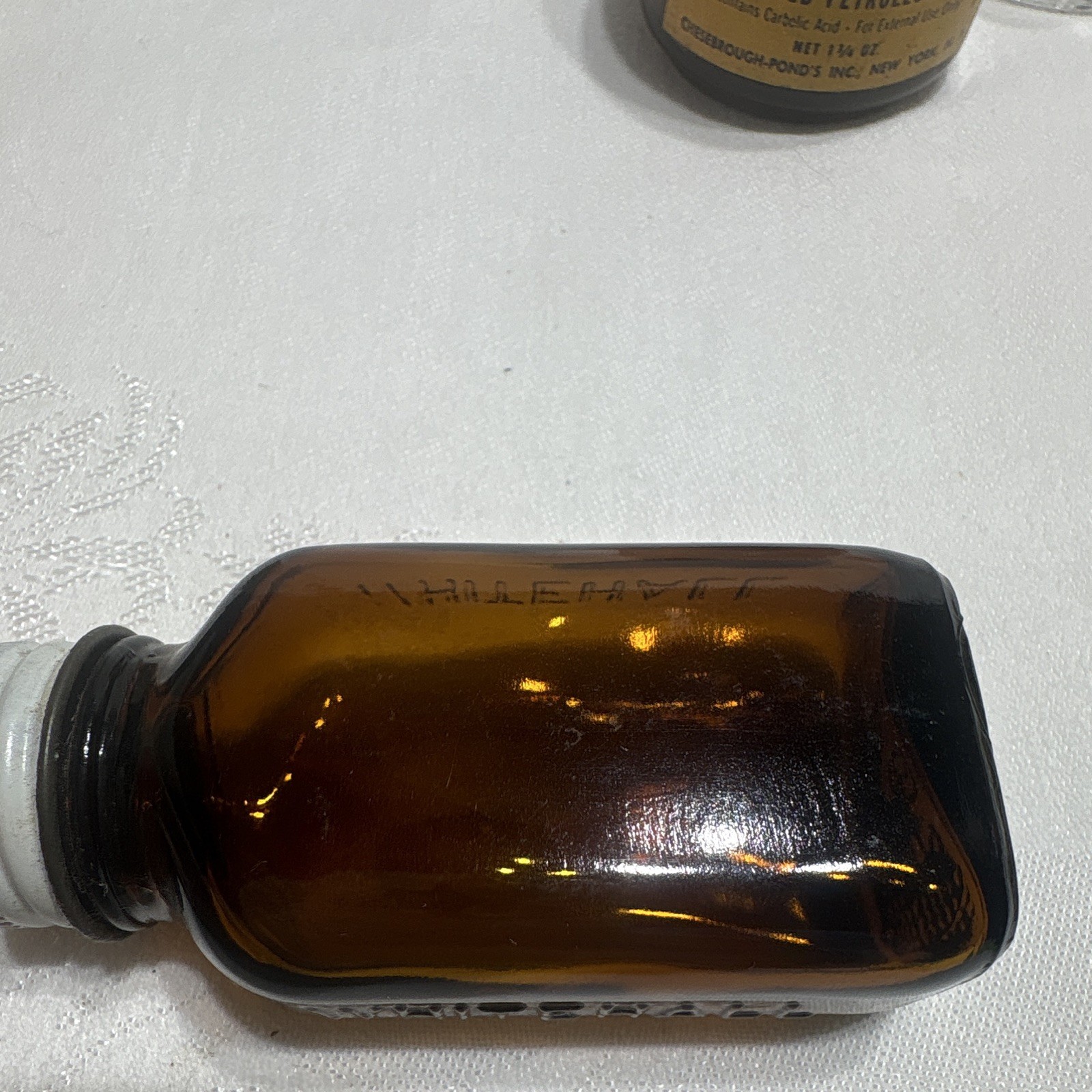 Vintage Medicine Bottle Vaseline Jar + Sal Hepatica, Anacin, Bayer Bottles Lot 4