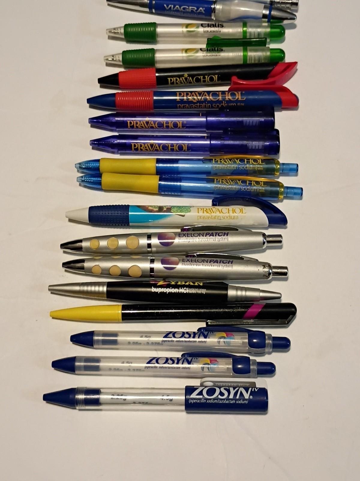 Pharmaceutical Advertising Pen Mixed Promo Lot of 33 Viagra, Pravachol, Zyban