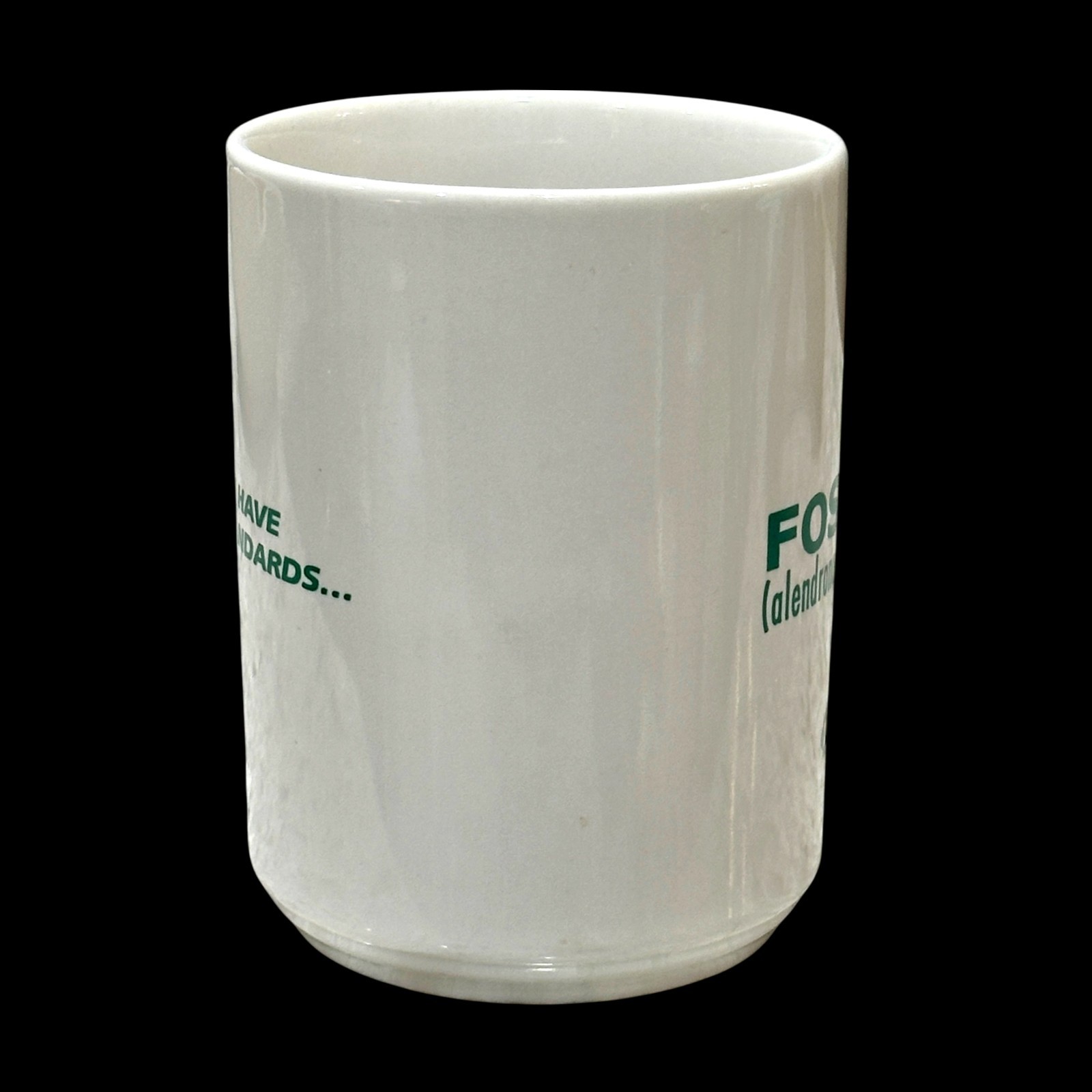 Fosamax Merck Drug Pharmaceutical Coffee Mug Alendronate Sodium Tablets 12 OZ
