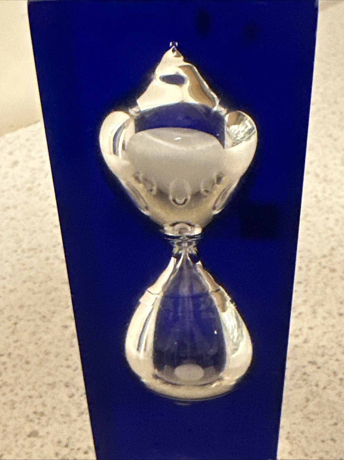 Vintage Innopran Propanolol Lucite Blue Hourglass Egg Timer 4″ Promo Pharma