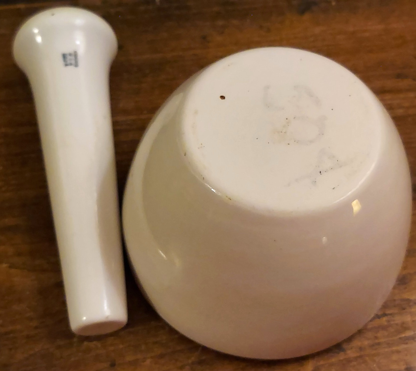 VTG Coors USA Porcelain Mortar & Pestle 522-1 Pharmacy Apothecary Lab Small