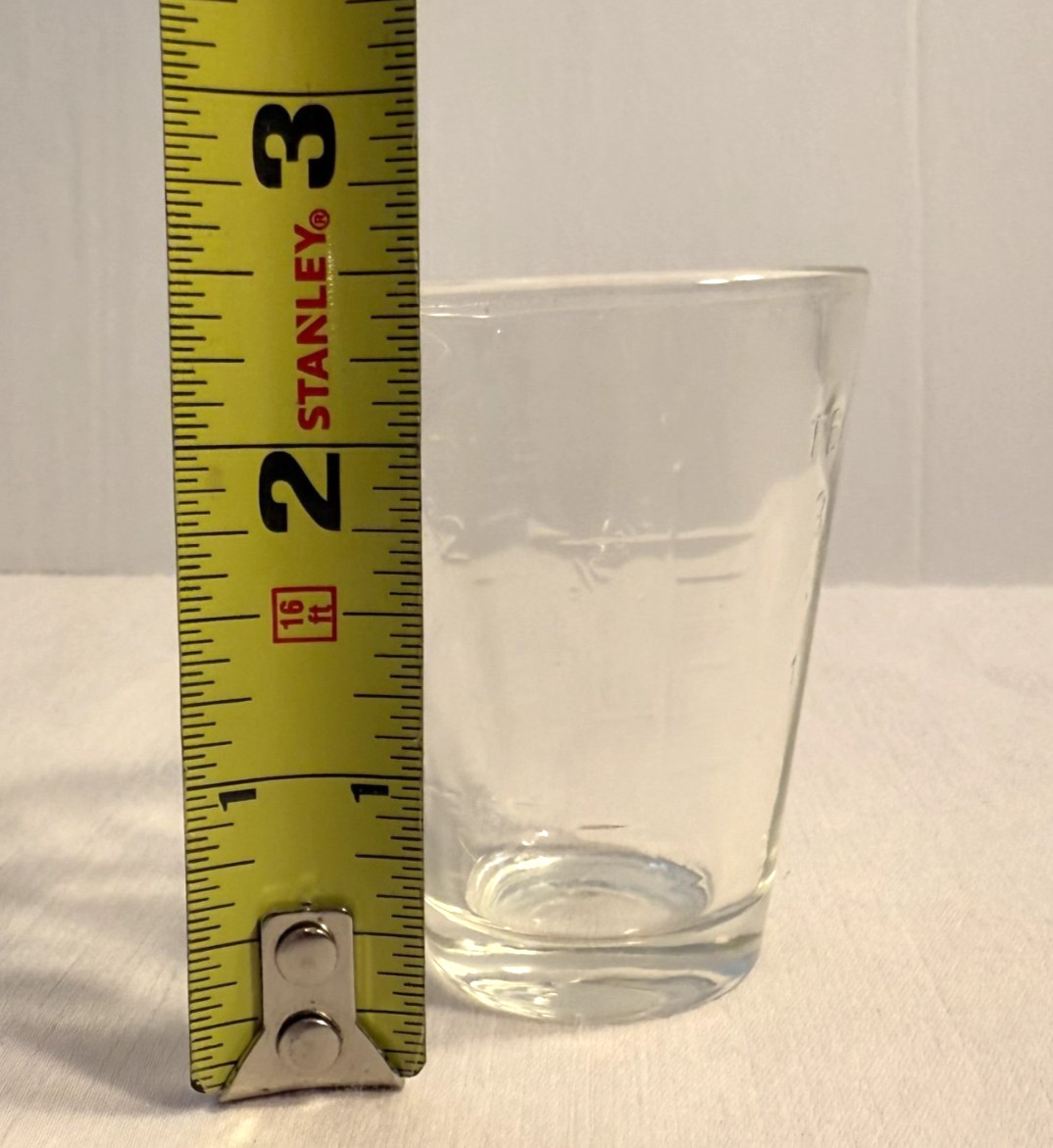 Vintage Glasco Apothecary Measuring Glass Cup with Embossed Graduations & spout