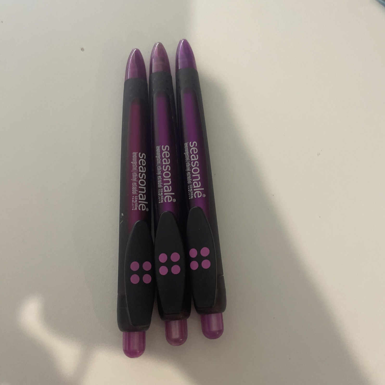 LOT OF 3 SEASONALE Pharmaceutical Drug Rep Pen!DRIED OUT DOES NOT WRITE