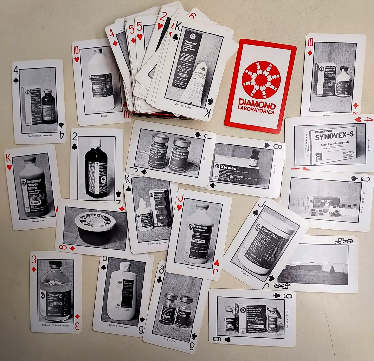 Vintage Rare Pharmaceutical Drug Rep Diamond Laboratories Deck Playing Cards