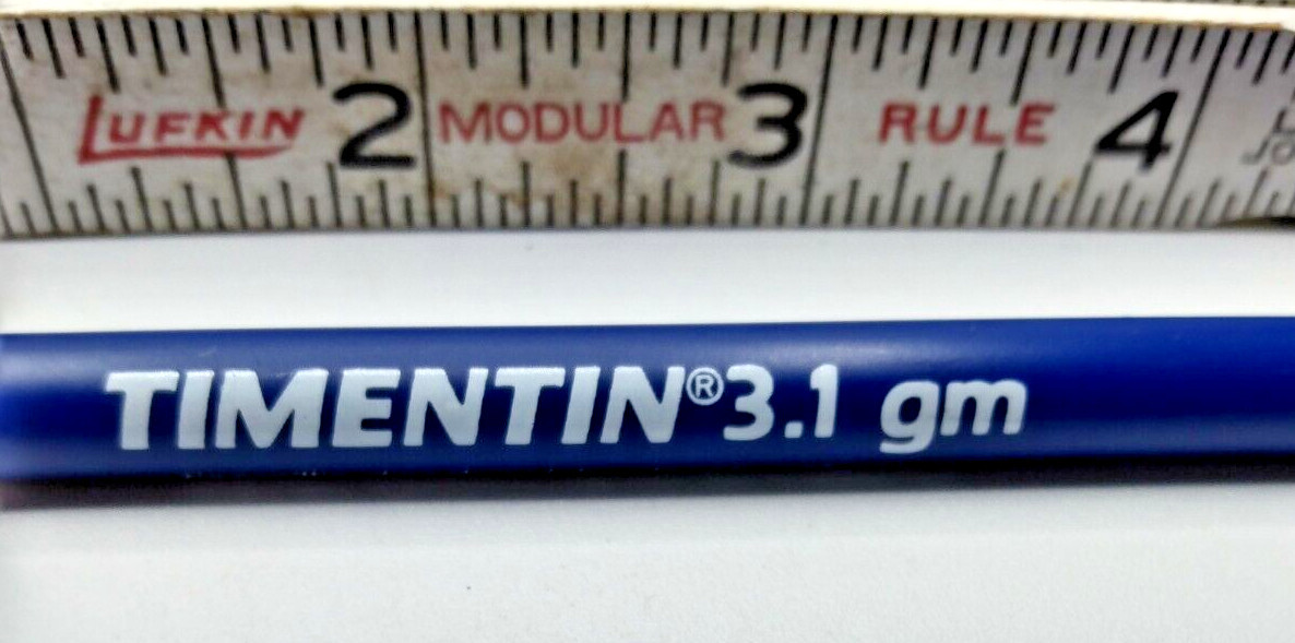 TIMENTIN TICARCILLIN CLAVULANATE Pharmaceutical Drug Rep Pen Vintage Retro Rare