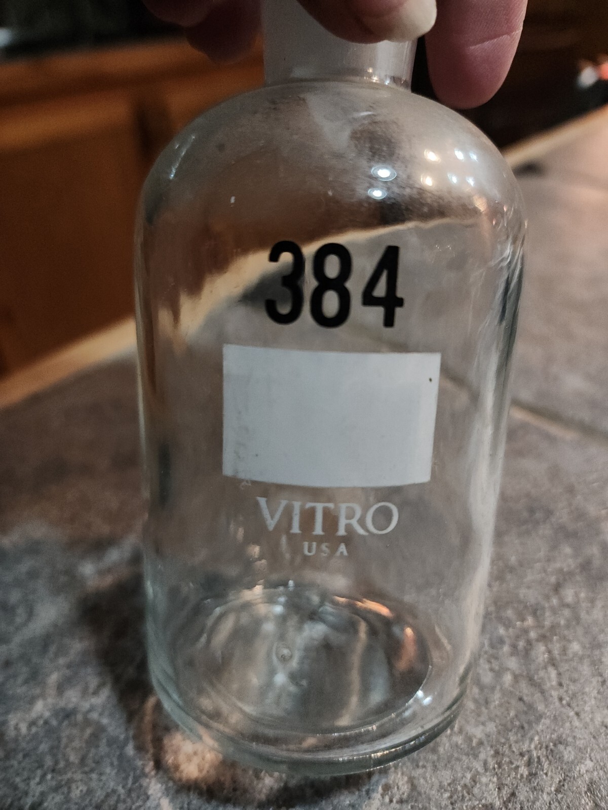 Wheaton Glass Lab Bottles with Glass Stoppers USA Numbered Vitro