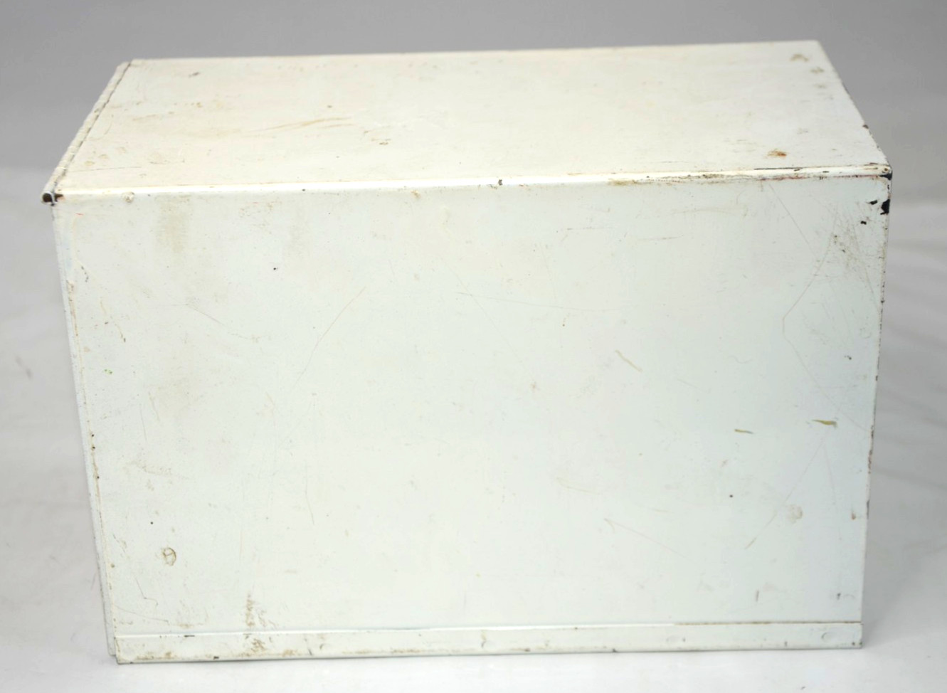 DRUGPAK RECORD FILE metal apothecary Pharmacy cabinet Vtg Drug Package Box Tin