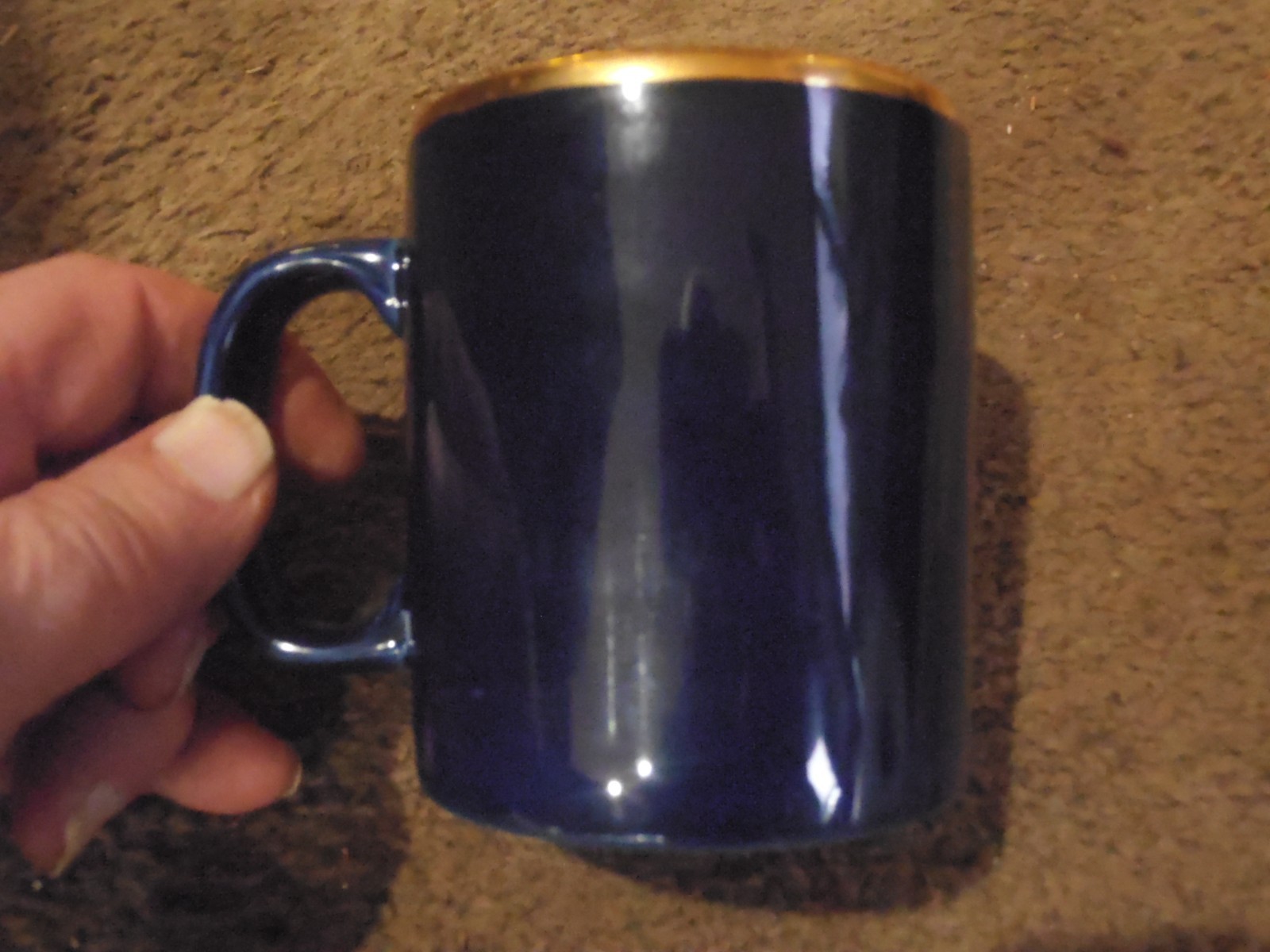 CALAN SR Mugs Pharmaceutical Drug Rep Blue Coffee Advertising Promo Swag