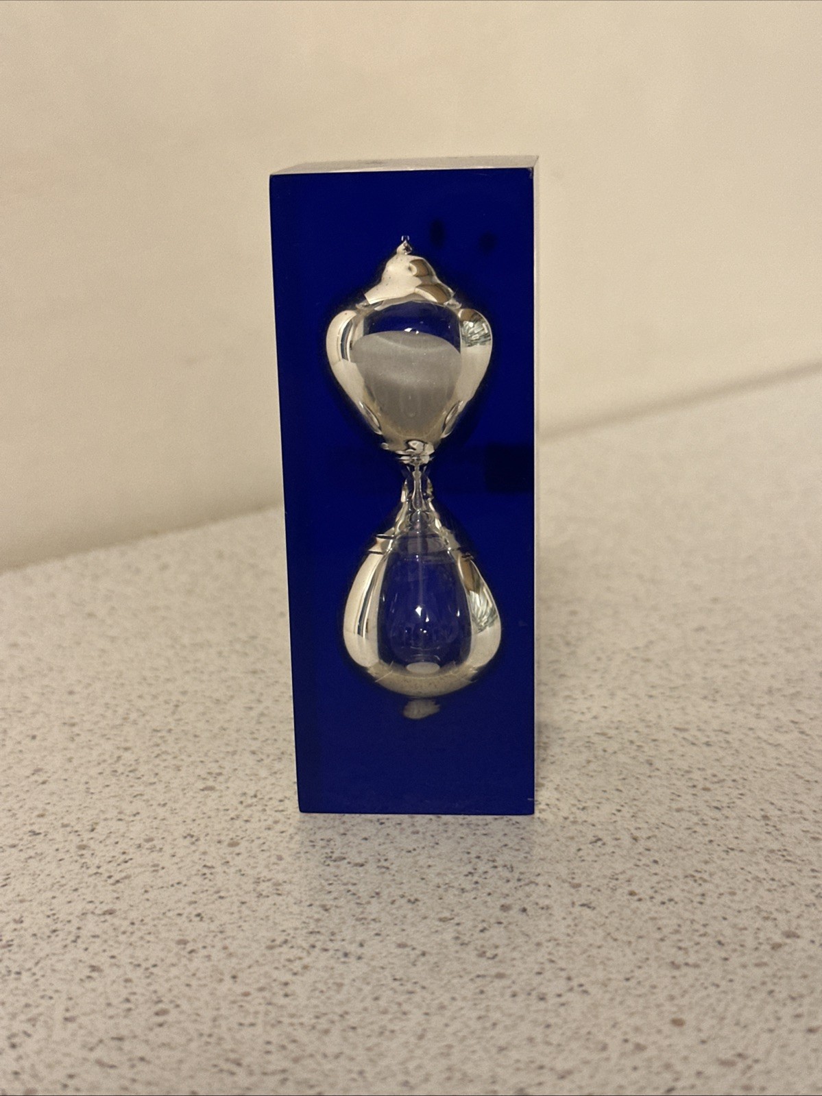Vintage Innopran Propanolol Lucite Blue Hourglass Egg Timer 4″ Promo Pharma