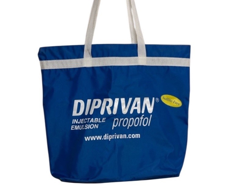 Diprivan Propofol Tote Bag Pharmaceutical Memorabilia Promo Advertising
