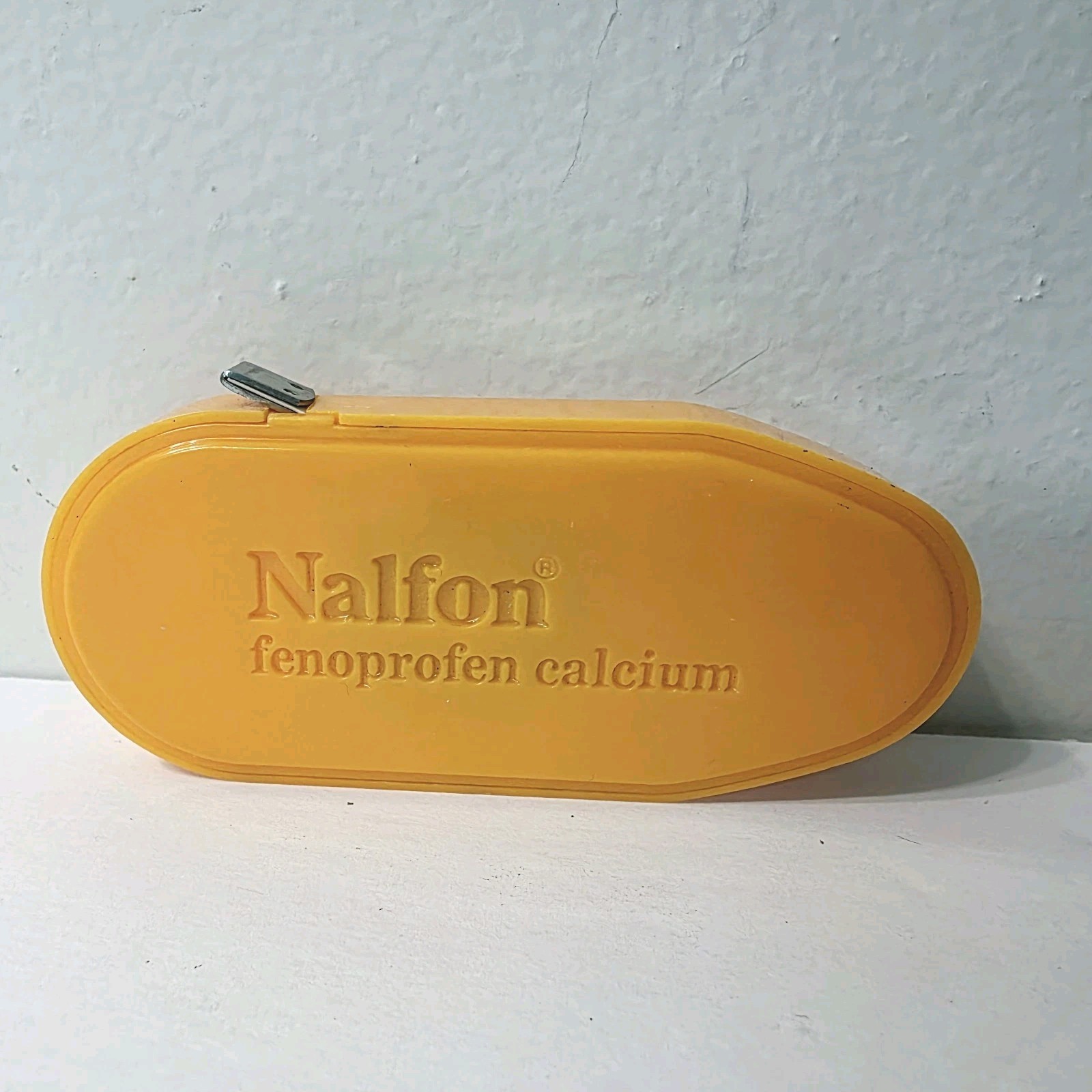 Vtg Pharmaceutical Drug Rep Collectible NALFON Orange Tape Measure