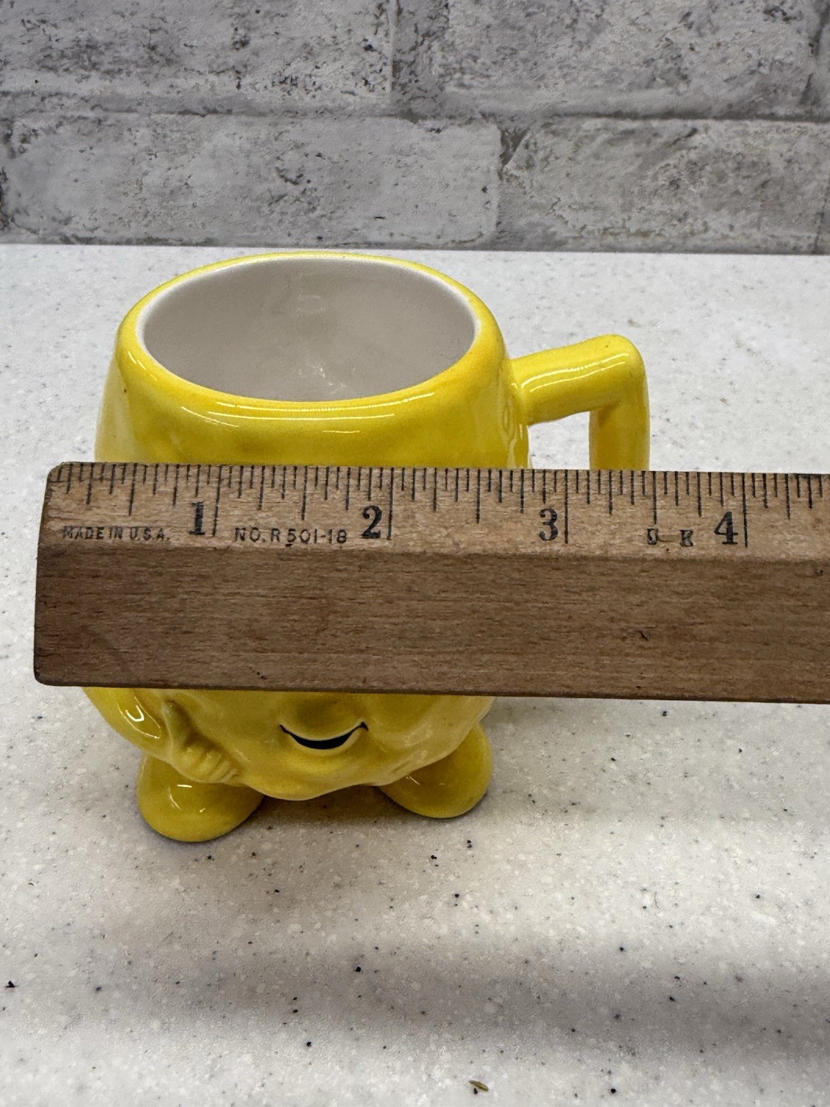 Vintage Actos Family Pharmaceutical Drug Rep Mug Pancreas Character Yellow