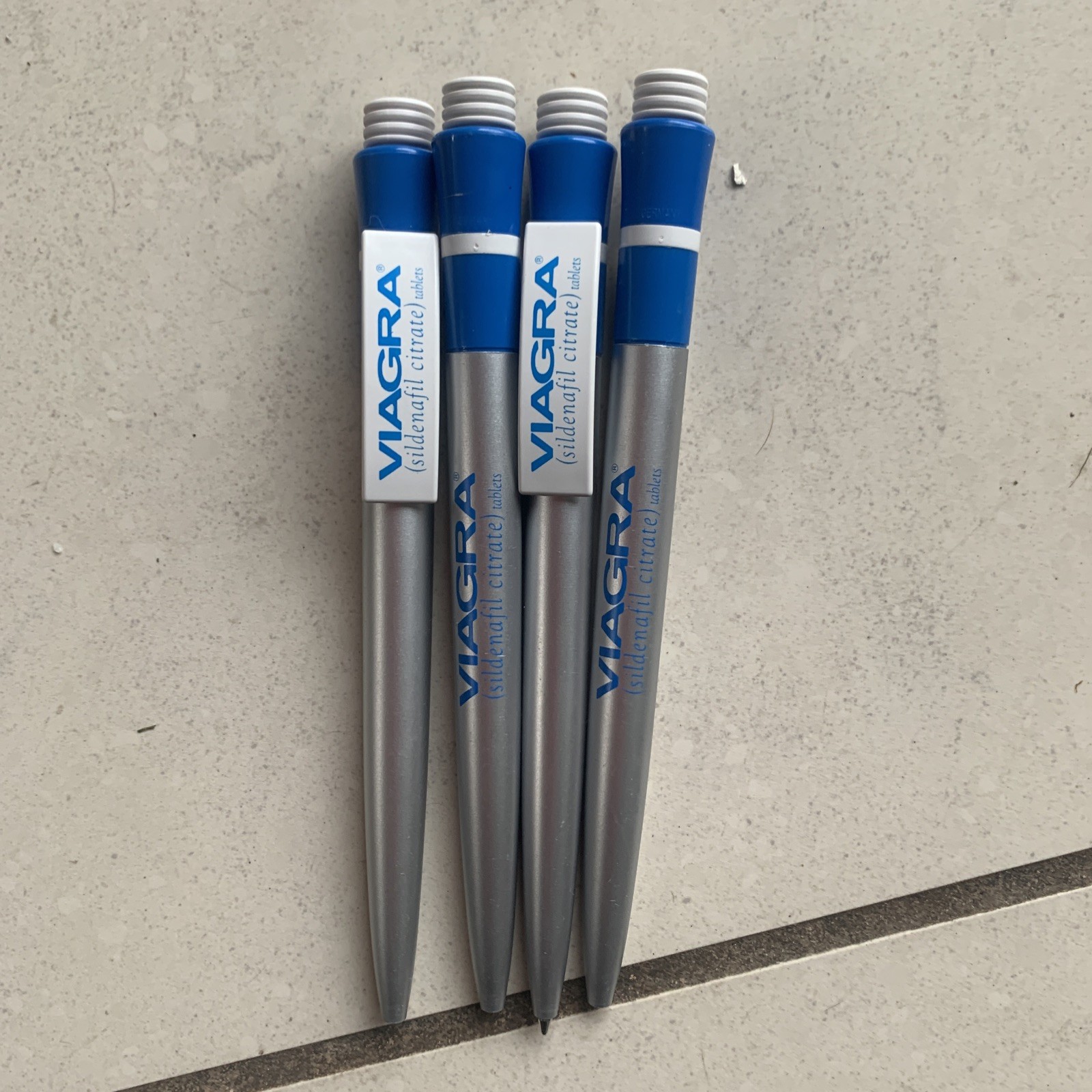 4 Viagra Black Ink Pens Drug Rep Promotion Pharmaceutical NEW
