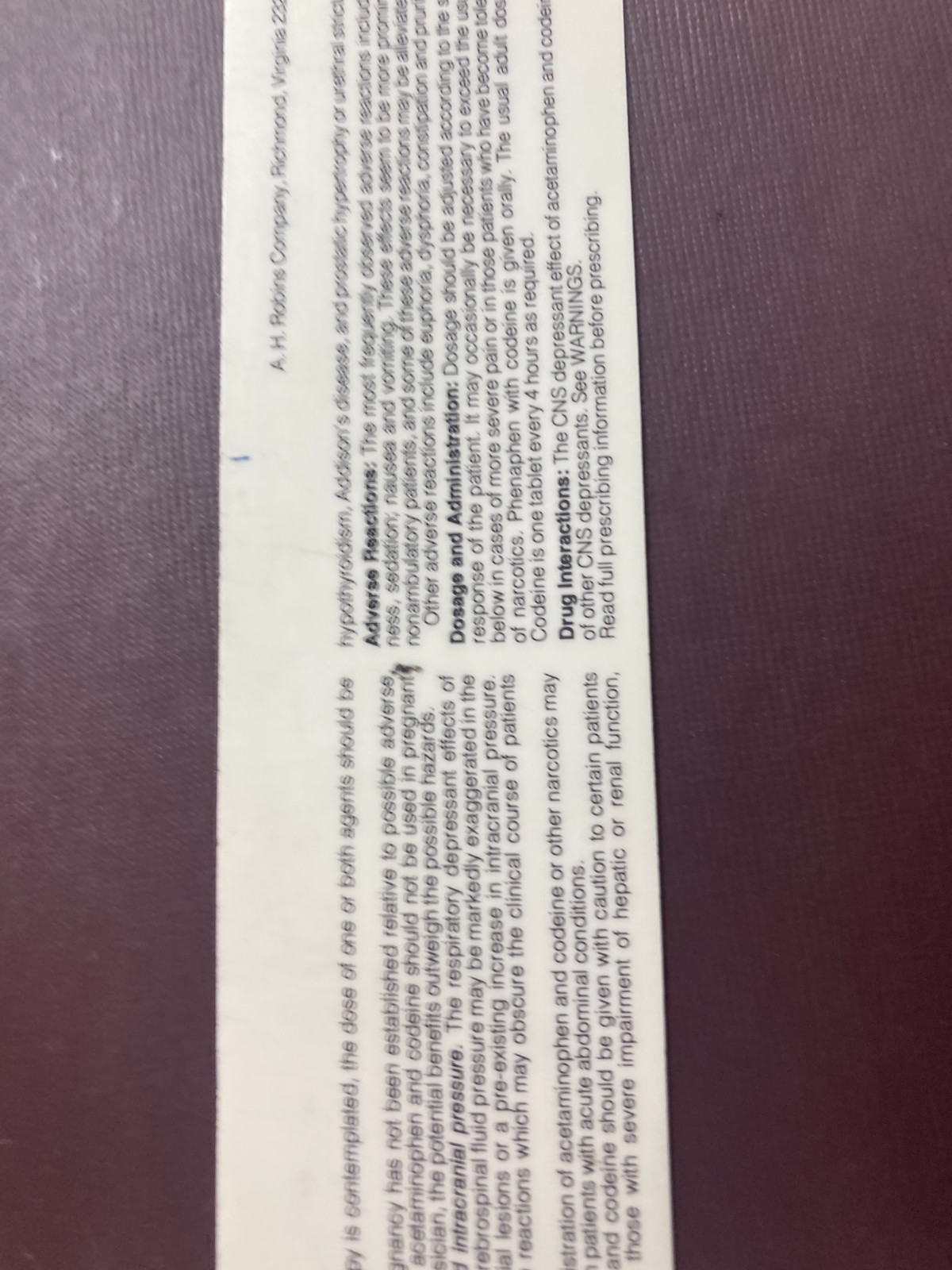1970s Phenaphen-650 A.H. Robins Co. Pharmaceutical Rep Advertisement Ruler