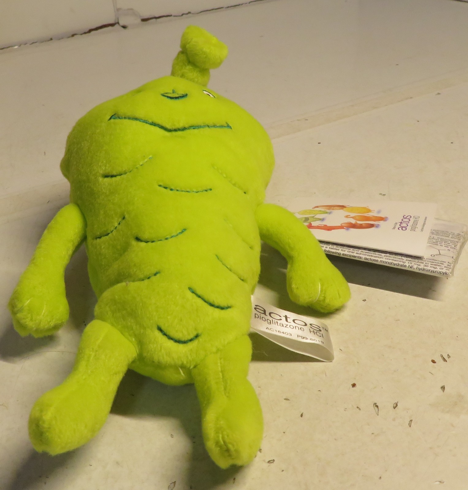 Pancreas Organ Actos Pioglitazone 8″ PLUSH Diabetes Steven Smith Bean Promo NOS