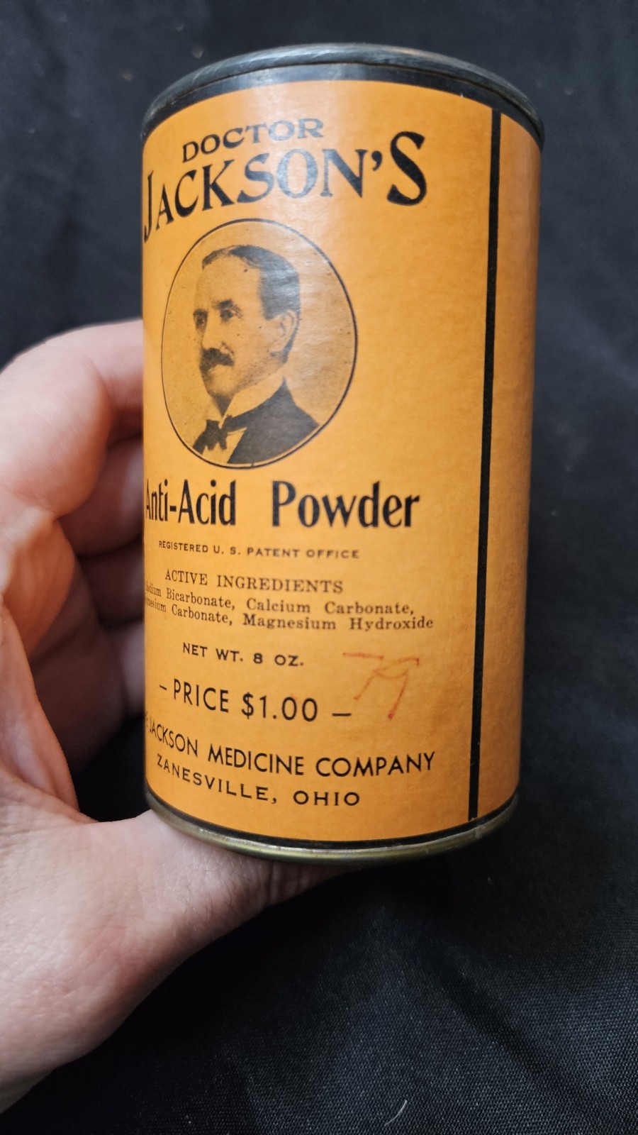 Doctor Jackson’s Anti-Acid Powder Zanesville Ohio New Old Stock Container