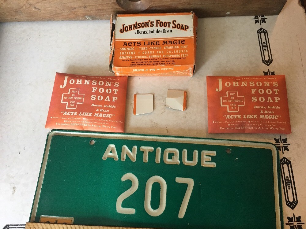 Johnson’s Foot Soap Borax Iodide & Bran VTG ADVERT Acts Like Magic Rare Slogan