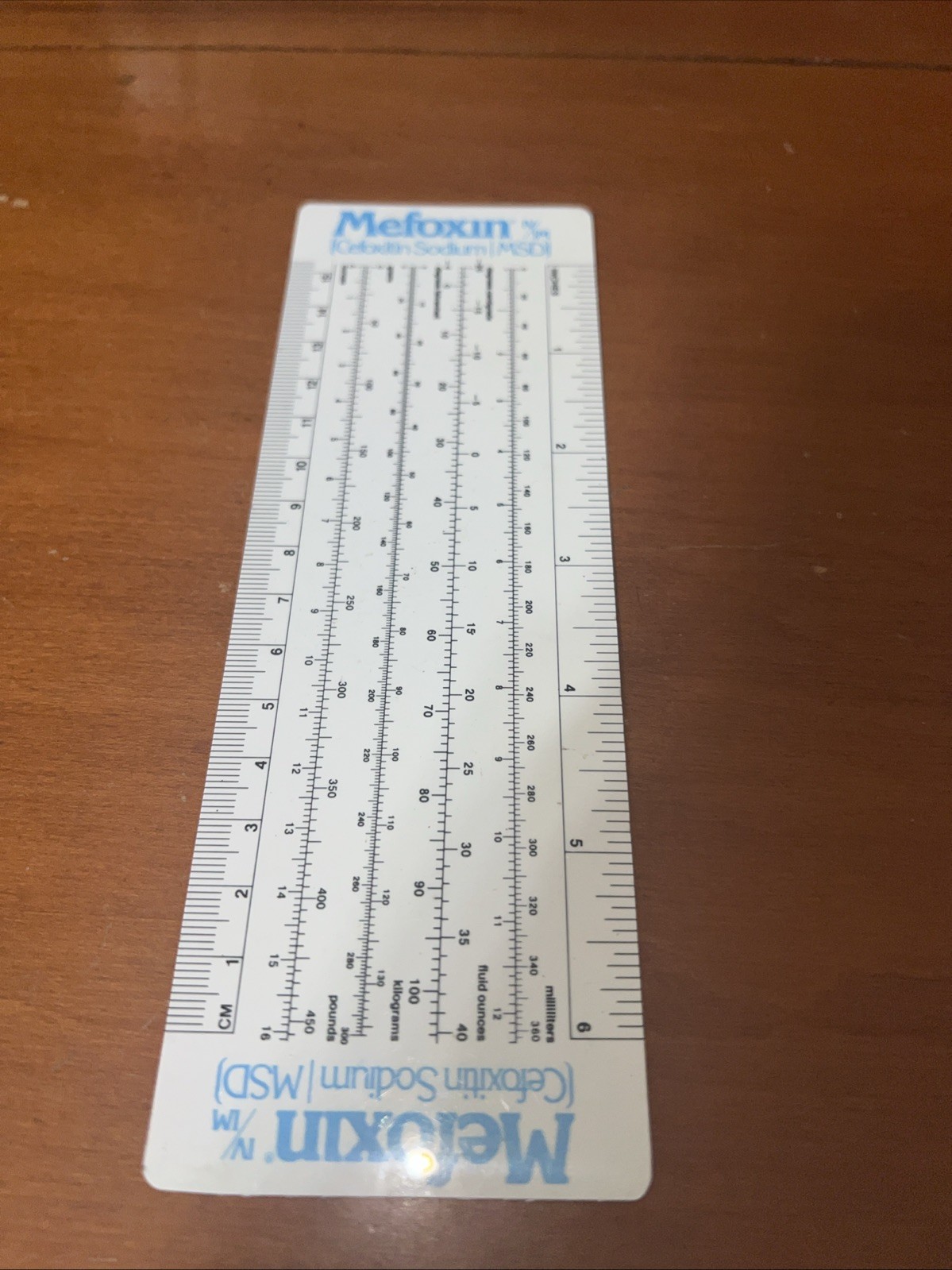 Vintage 1982-1983 Mefoxin Calendar/ Ruler Pharmaceuticals