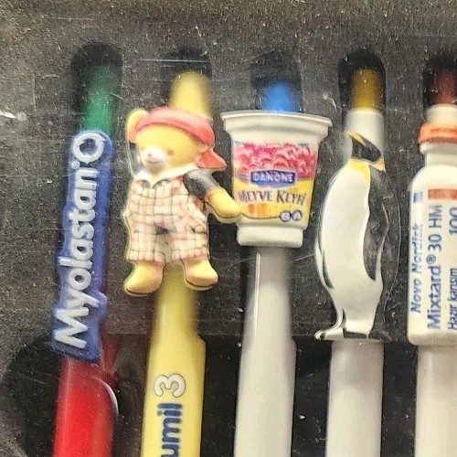 Vintage Pharmaceutical Drug Rep Pens, Pfizer, Curasan Adverts Lot Of 10 Collect