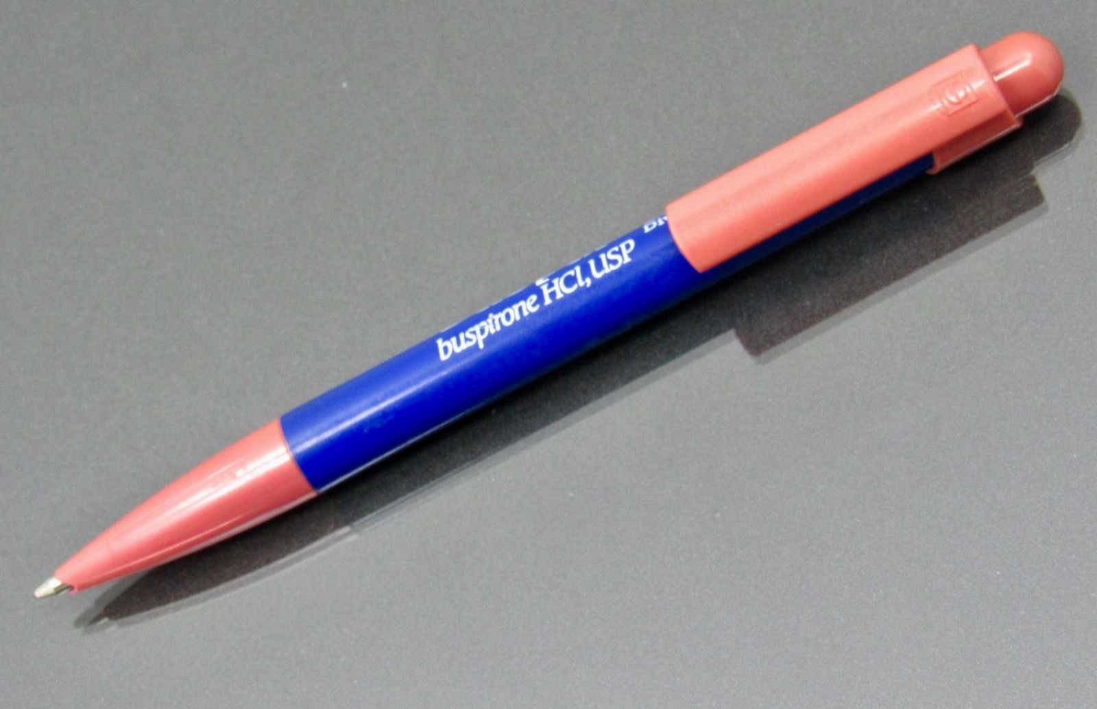 Blue & Pink BUSPAR PEN Drug Rep Pharmaceutical Promo Medical Advertising