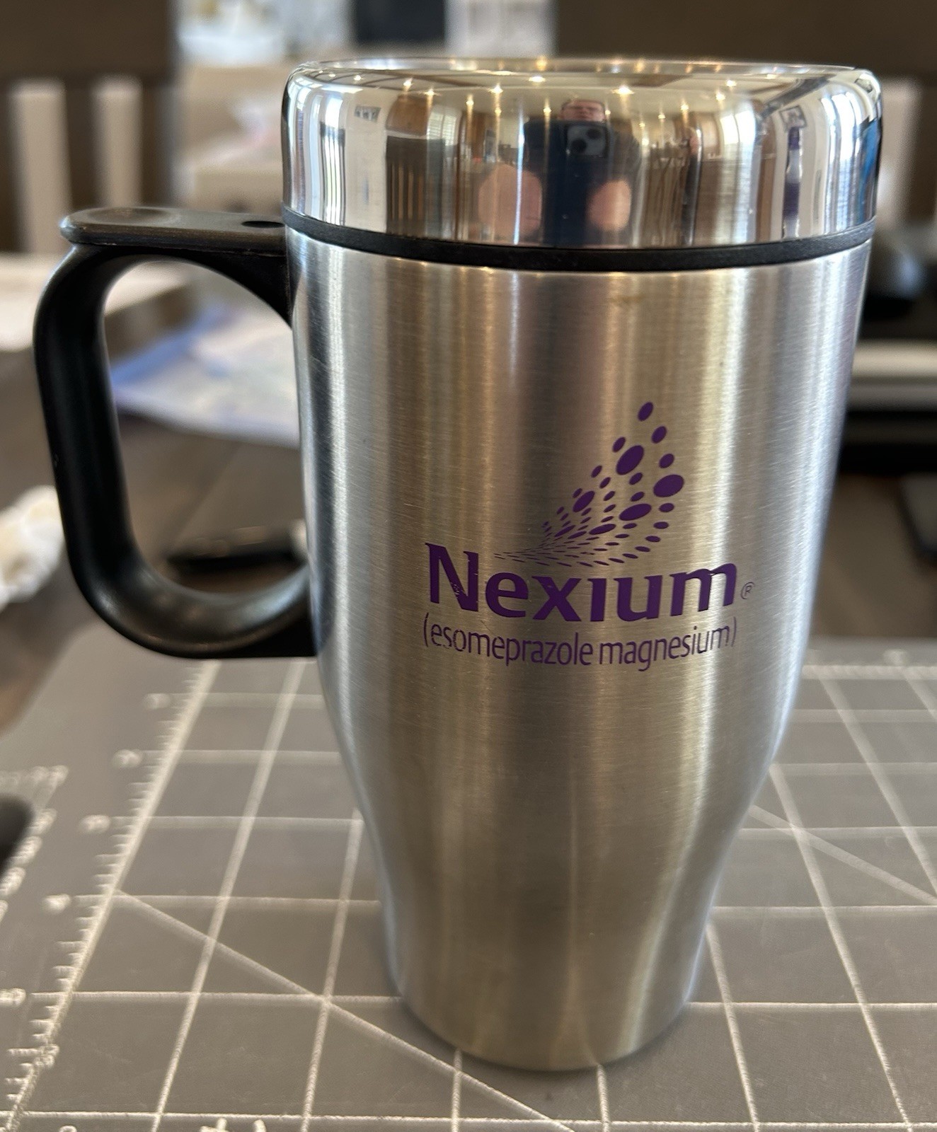 Nexium the Purple Pill AstraZeneca AZ Pharmaceutical Advertising Promotional Mug
