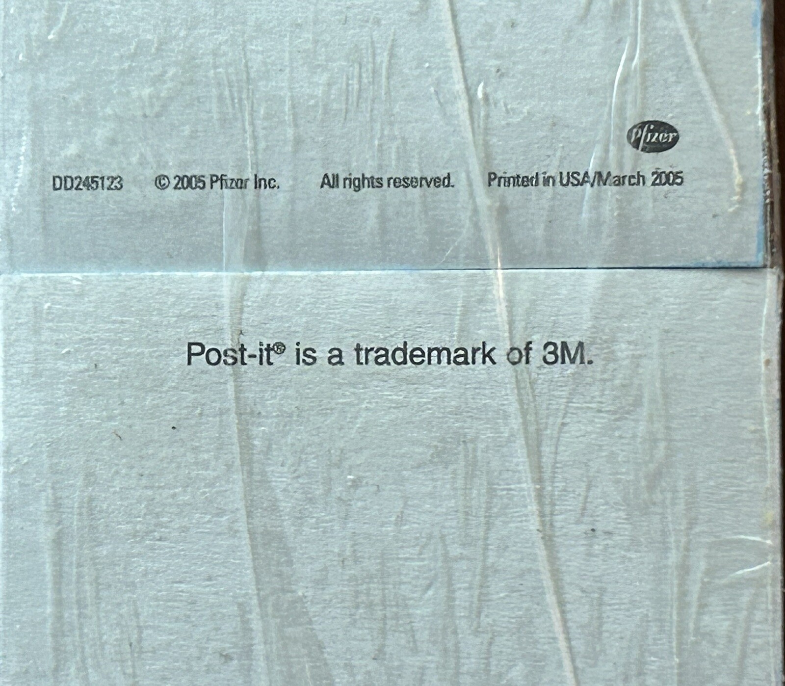Vintage 2005 Pfizer’s Detrol Sealed Post-it Note Pad 2 Cubes. NEW
