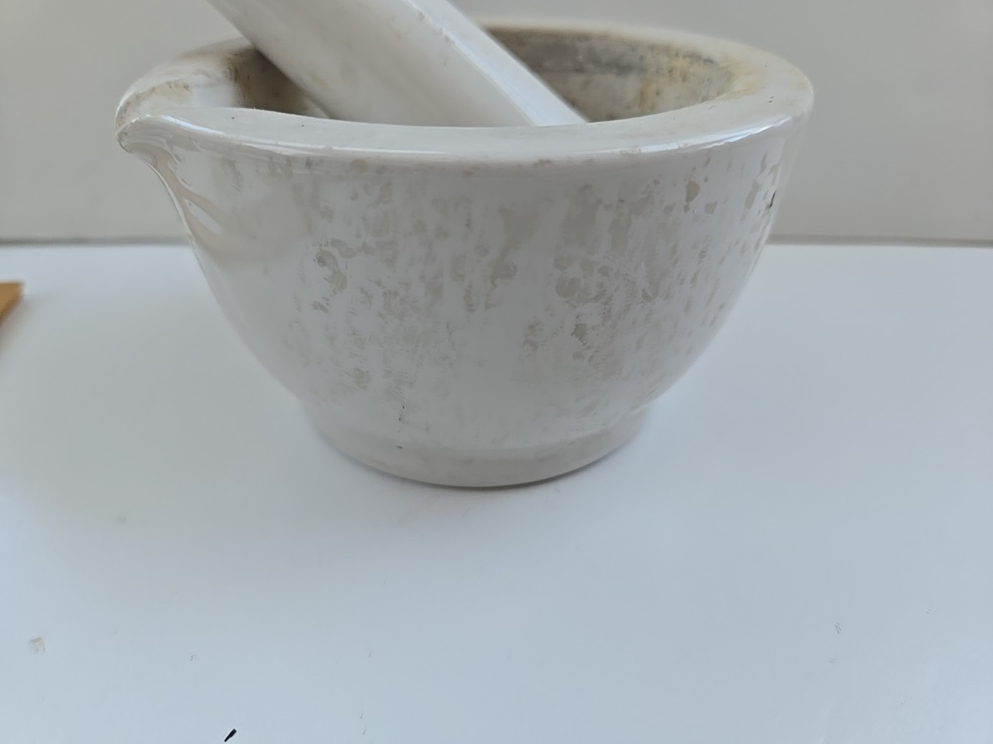 COORS Vintage Mortar & Pestle Porcelain Set School Science Lab 7″