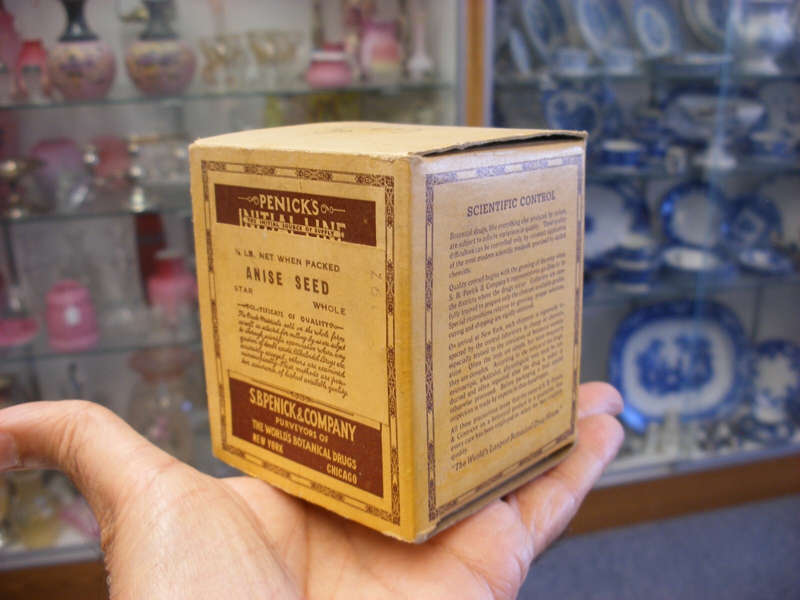 Vtg Medical Remedy Pharmacy Quack Cure – Anise Seed S. B. Penick Co. – Empty