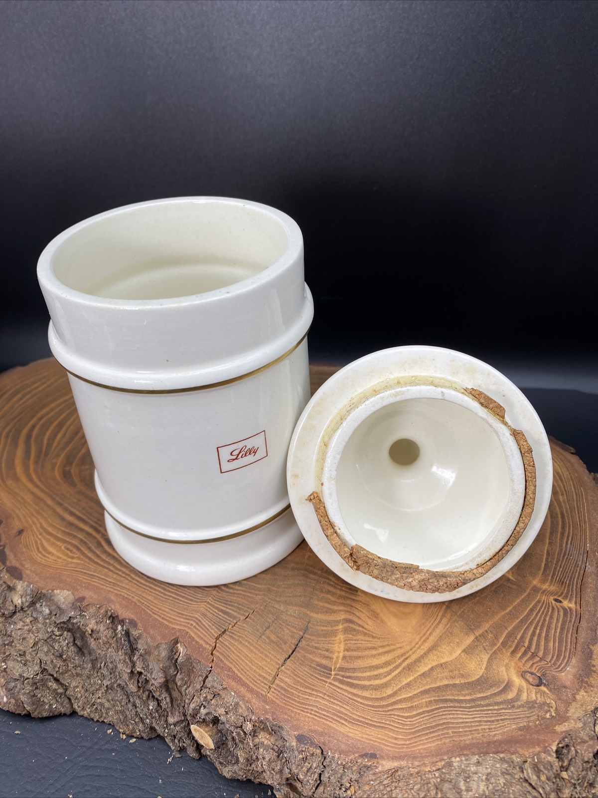 Darvocet N 100 Porcelain 7”Apothecary Jar Lofisa Lilly Pharmaceutical Darvon adv