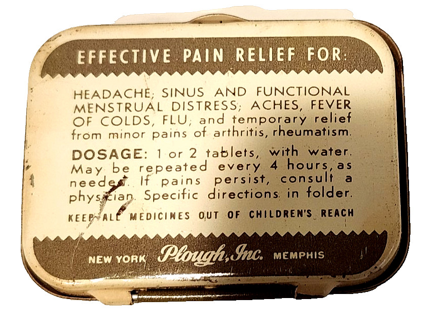 Vtg. Medication Tins , Set of 4,St. Joseph,Amitone, Isodettes,Natures Remedy