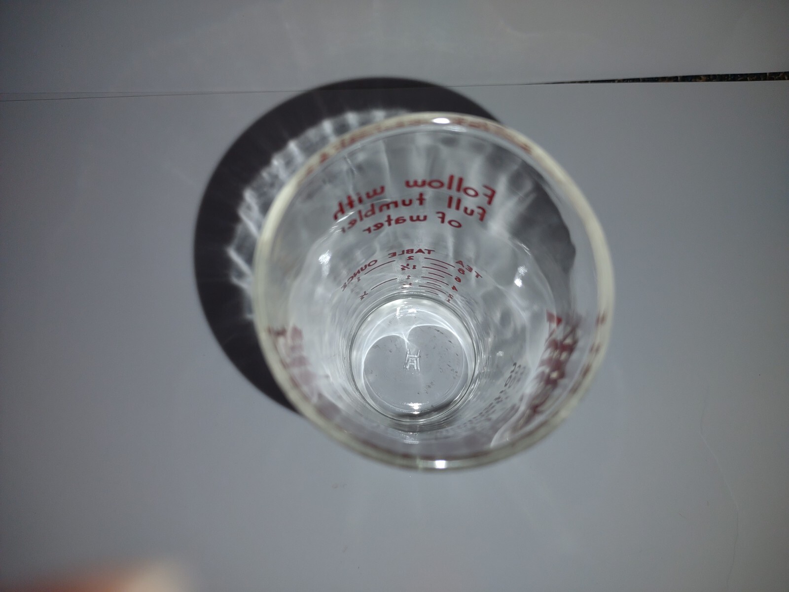 Vintage Fleet Phospho-Soda Buffered Laxative Glass 3OZ Dosing Cup ADVERTISING