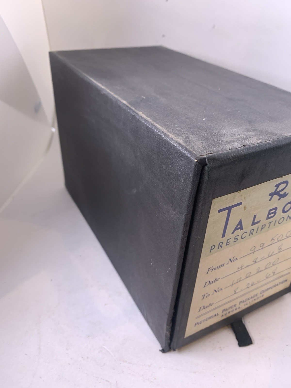 Pharmacy Prescription Record File Boxes Apothecary Rx Talbots Vintage
