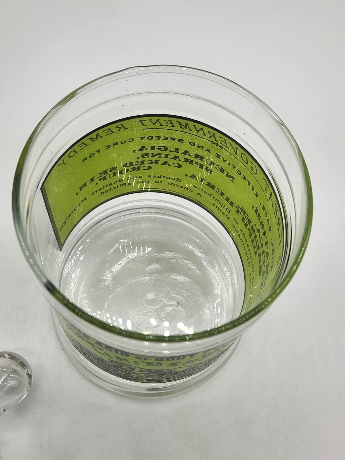 Vintage Glass Apothecary Jar With Lid Army Navy Liniment Medicine Remedy 1970’s
