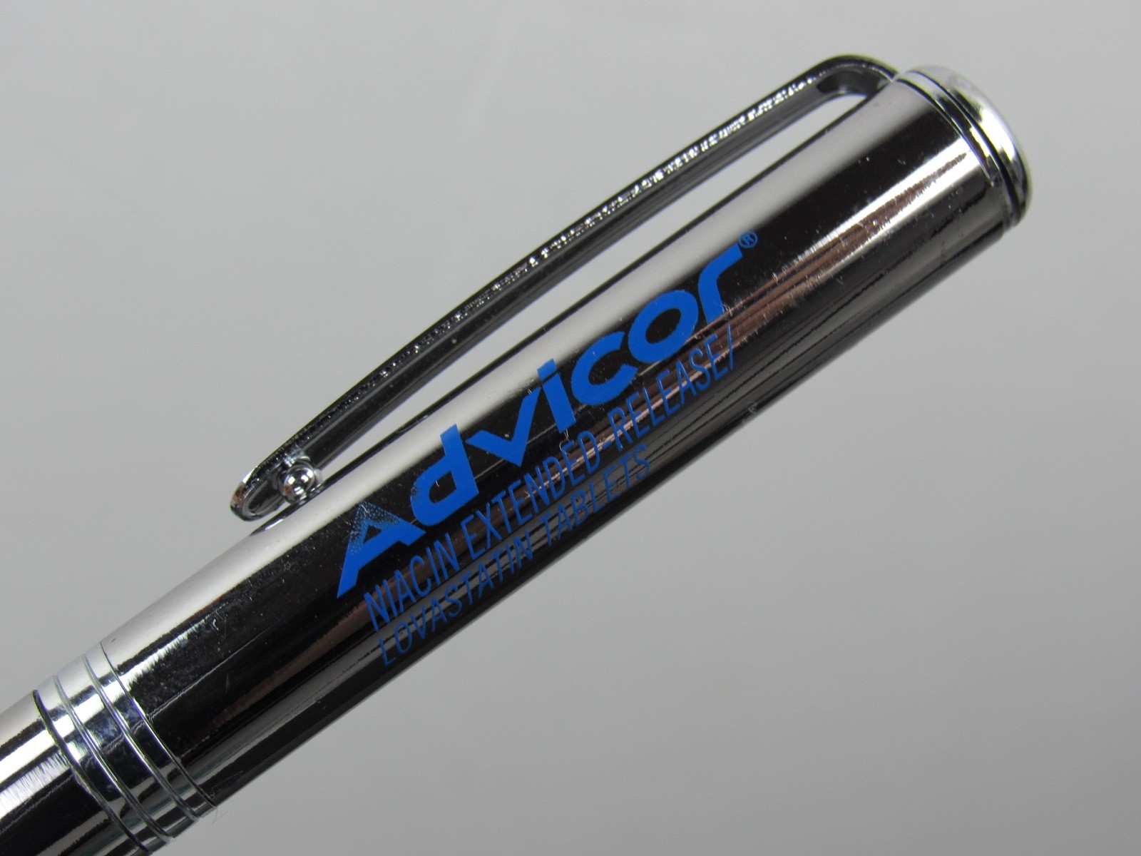 Advicor Metal PENS Drug Rep Pharmaceutical Promo Medical Advertising Lot of 2