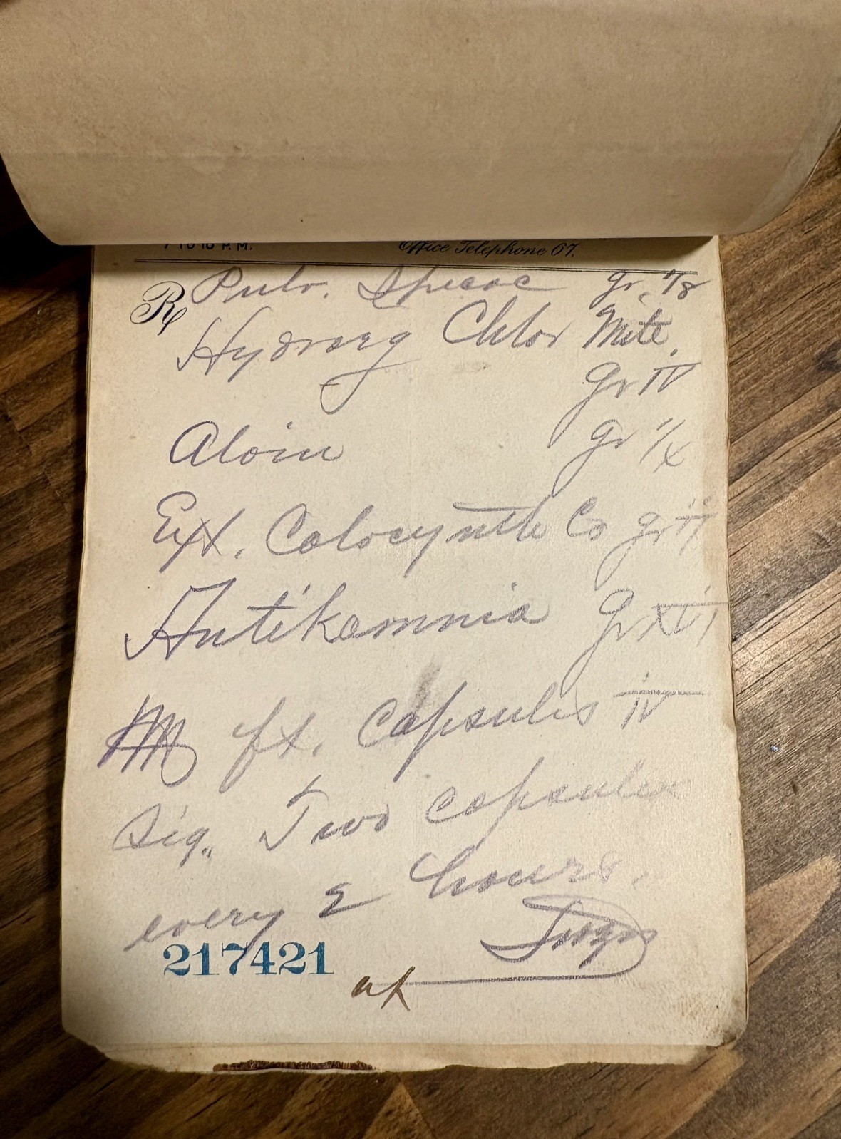 Antique prescriptions (1899-1900): Heroin, Codeine, Cocaine, Quinine etc.