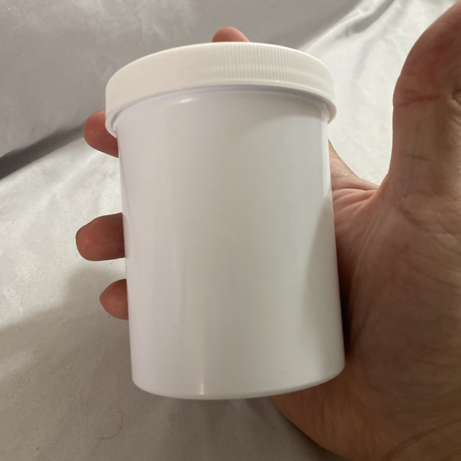 BERRY 8 Oz Plastic Ointment Jars White Plastic With Caps New Never Used