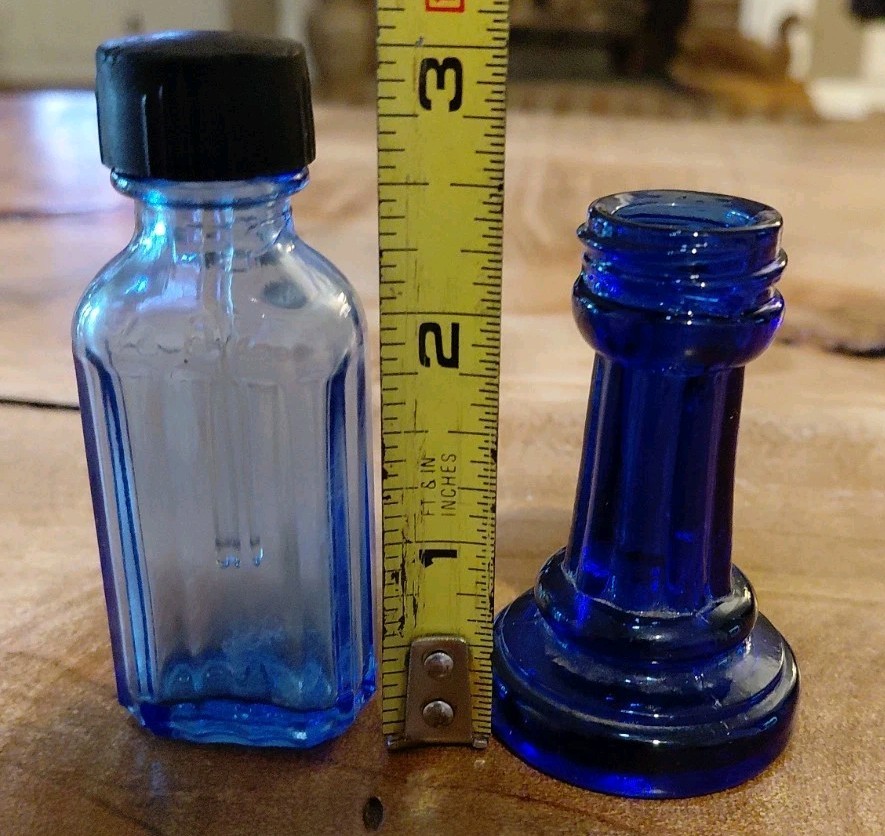 VTG. Blue Rexall Puretest Tincture of Iodine Bottle W/ Glass Dauber (10) Extra