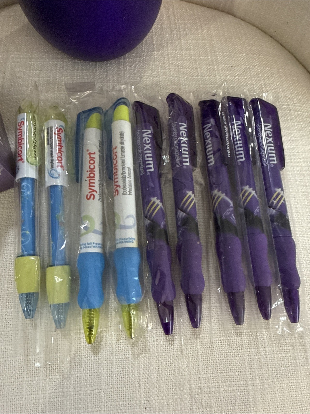 NEXIUM AstraZeneca Pharmaceutical Promo THERMOS, Post-It Note Pads, Pens Bundle