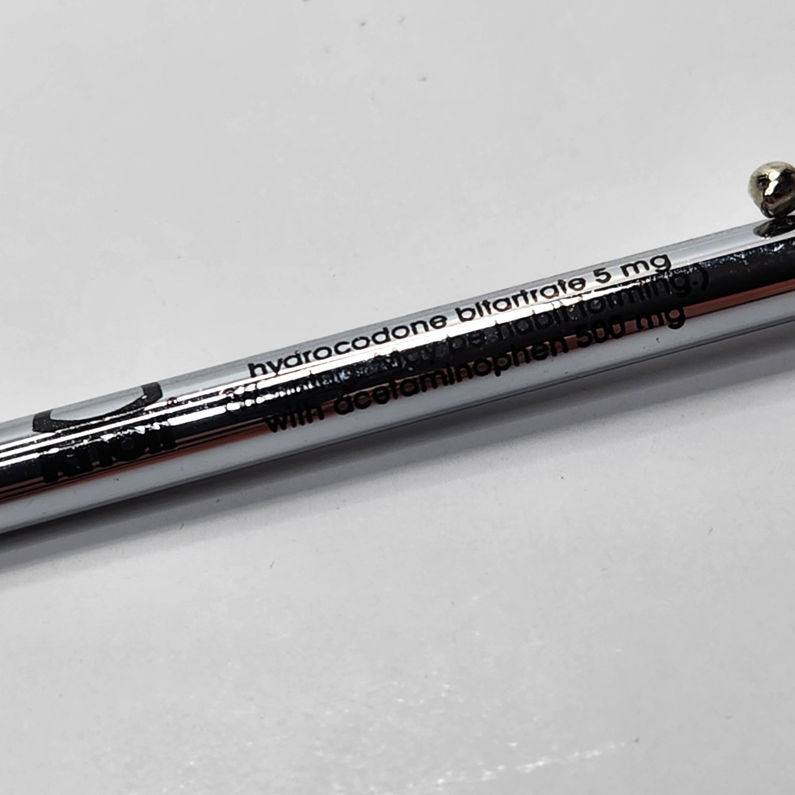 Vicodin Knoll Pharmaceutical Ink Pen Writes in Black (READ)