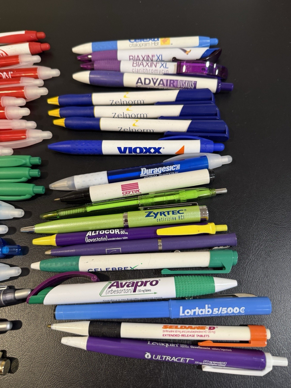 40 VTG Pharmaceutical Drug Rep Pen Lot Y2K Rare AcipHex Zyrtec Avapro Aceon