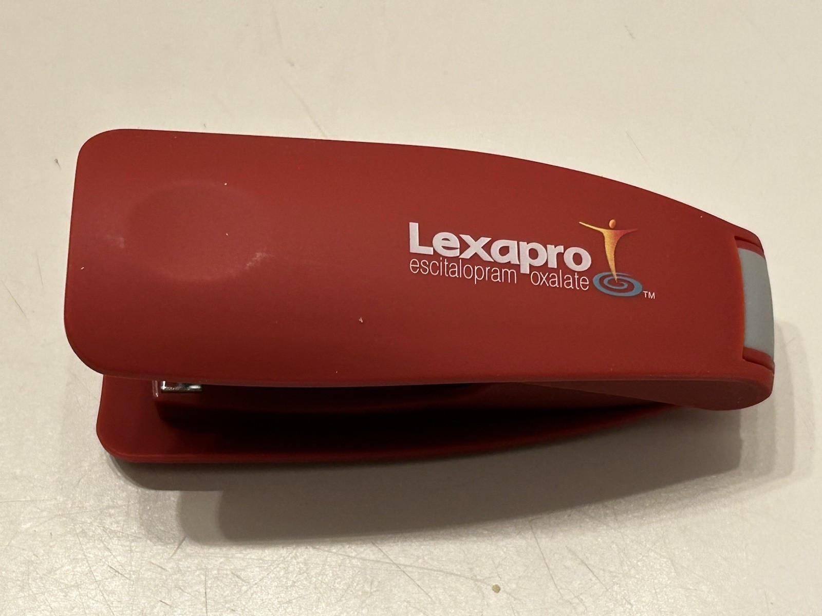 Lexapro Collectable Stapler, Pharmaceutical Drug Rep Promo, Red – NEW With Box