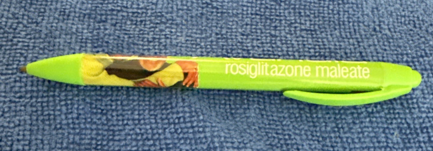 RARE AVANDIA Pharmaceutical Drug Rep Collectible Promotional Pen P1