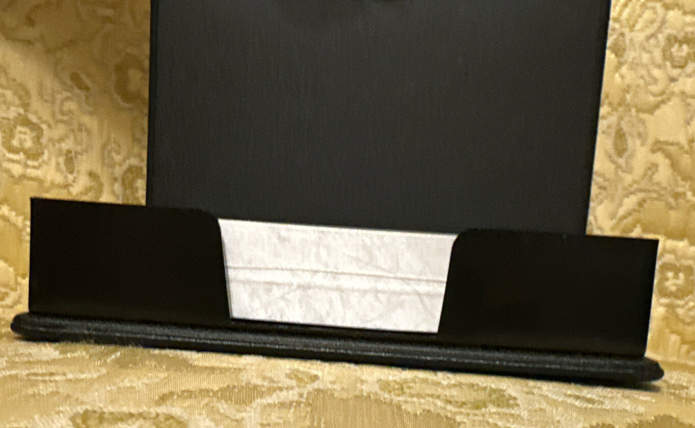 Black Faux Leather Embossed Nexium desk notepad Pharmaceutical advertisement