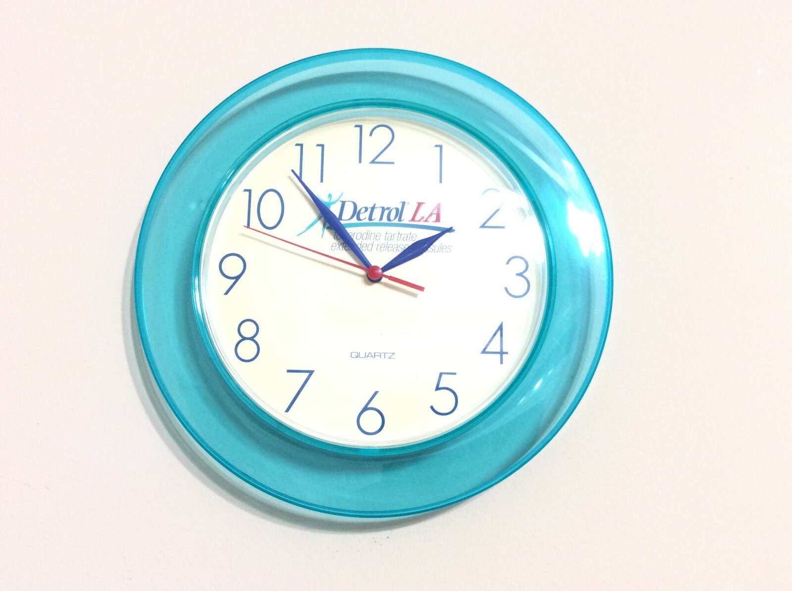 Detrol LA Pharmaceutical Drug Rep Promo Collectable Wall Clock Multicolor Round